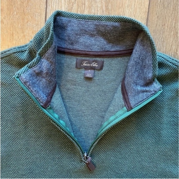 Green Quarter-Zip Sweater Large - Picture 8 of 8